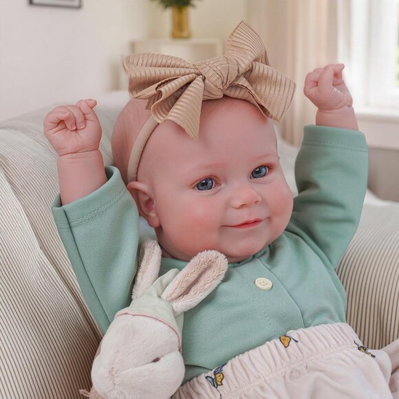 🆕20Inch Realistic Soft Vinyl With Weighted Cloth Body Toddler Girl Reborn Baby - Picture 11 of 12